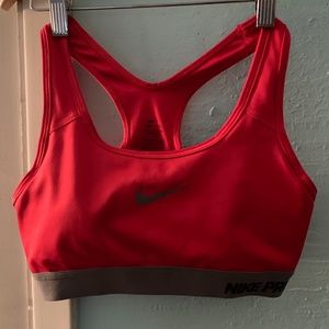 Nike Pro Women's Activewear Sports Bra-Small,Pink